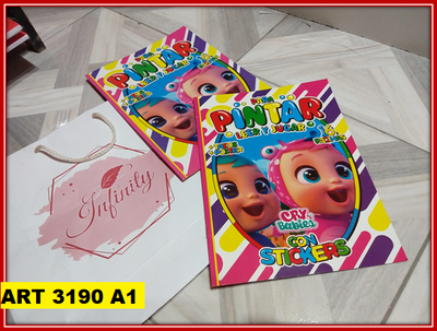 ART 3190 LIBRO COLOREAR CON JUEGOS Y STICKERS