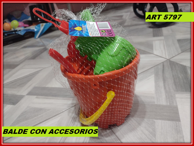 ART  5797 BALDE CON PALA Y ACCESORIOS