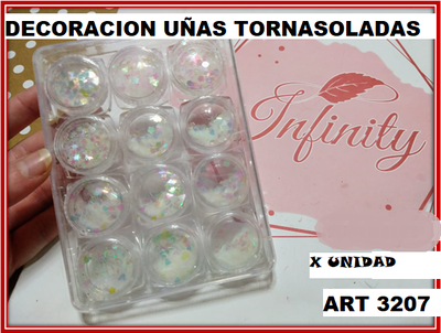 ART 3207 DECORACION DE UÑAS ESCAMAS TORNASOLADAS X1