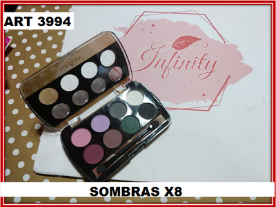 ART 3994 SOMBRAS MATTE  X8 CON ESPEJO
