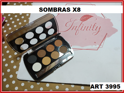 ART 3995 SOMBRAS MATTE X8 CON ESPEJO