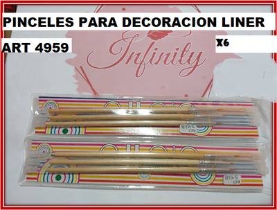 ART 4959 SET PINCELES LINER X6