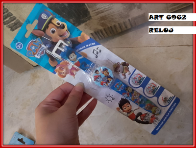 ART 6962 RELOJ CON TAPA PAW PATROL