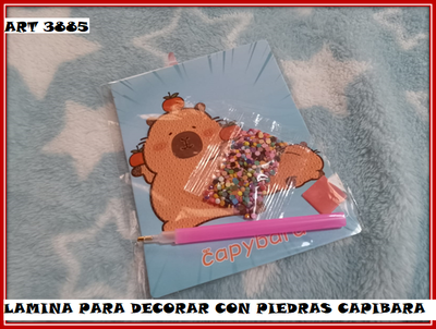 ART 3885 ARTE CON DIAMANTES CAPIBARA