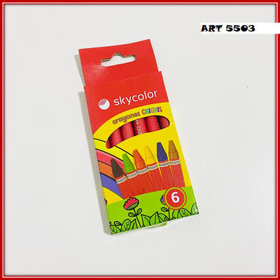 ART 5503 CRAYONES X6 SKYCOLOR