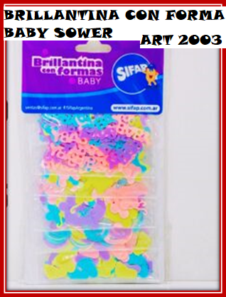 ART 2003 LENTEJUELA CON FORMA BABY X SOBRECITO