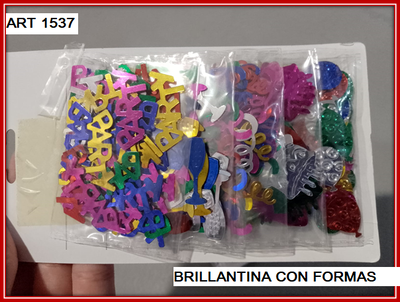 ART 1537 LENTEJUELAS CON FORMAS PARTY X SOBRECITO