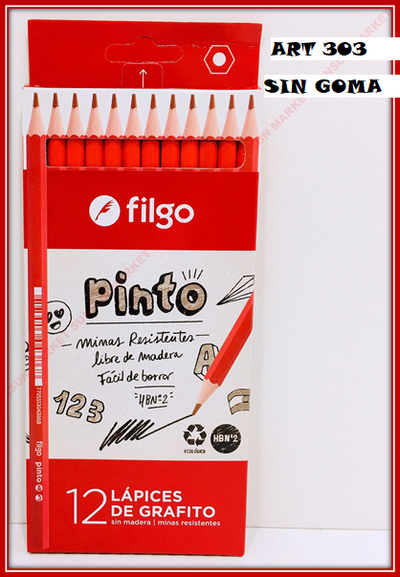 ART 303 LAPIZ GRAFITO FILGO SIN GOMA X1