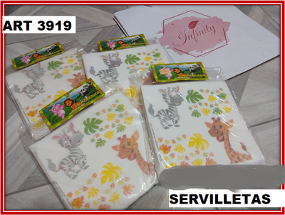 ART 3919 SERVILLETAS X20 ANIMALES DE LA SELVA