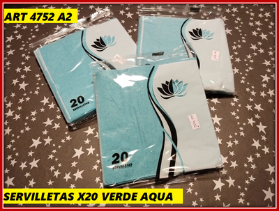ART 4752 SERVILLETAS X20 VERDE AGUA