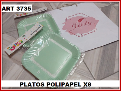 ART 3735 PLATOS POLIPAPEL X8