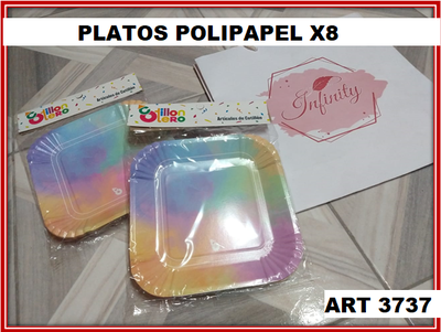 ART 3737 PLATOS POLIPAPEL X8