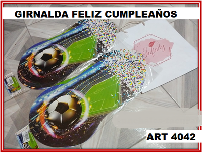 ART 4042 CARTEL FELIZ CUMPLEAÑOS FUTBOL