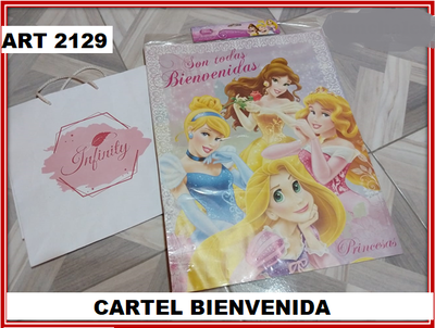 ART 2129 CARTEL BIENVENIDOS PRINCESAS