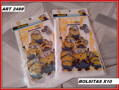 ART 2488 BOLSITAS MINIONS X10