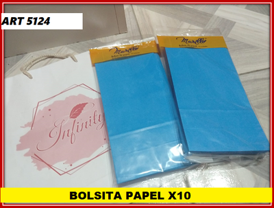 ART 5124 BOLSA PAPEL TURQUEZA X10
