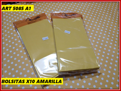 ART 5085 BOLSA PAPEL AMARILLA X10