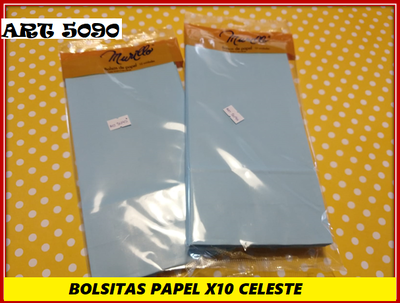 ART 5090 BOLSA PAPEL CELESTE X10