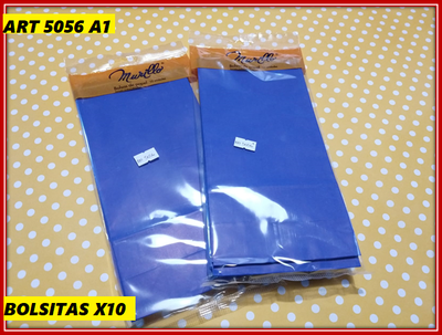 ART 5056 BOLSA PAPEL AZUL X10
