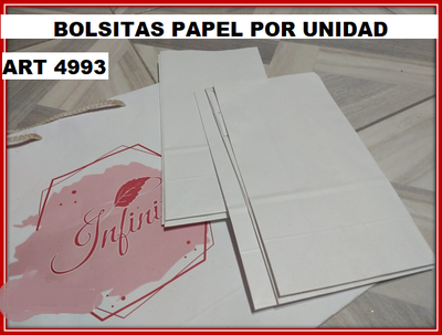 ART 4993 BOLSA PAPEL BLANCA X1