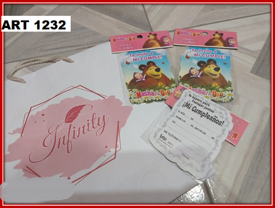 ART 1232 INVITACION MASHA Y EL OSO