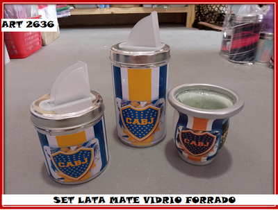 ART 2636 SET CON MATE VIDRIO FORRADO