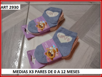 ART 2930 MEDIAS X3 0 A 12 MESES