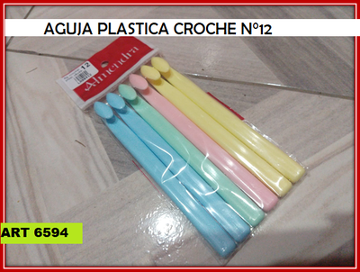 ART 6594 AGUJA CROCHE PLASTICA N°12