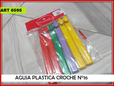 ART 6595 AGUJA CROCHE PLASTICA N°16