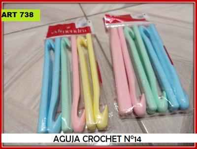 ART 738 AGUJA CROCHE PLASTICA N°14
