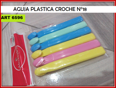 ART 6596 AGUJA CROCHE PLASTICA N°18