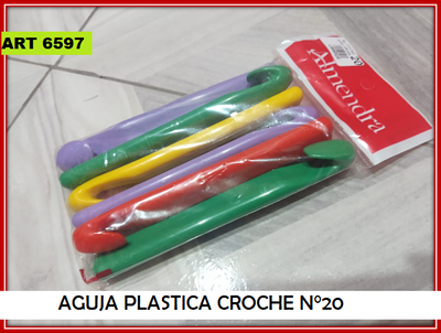 ART 6597 AGUJA CROCHE PLASTICA N°20