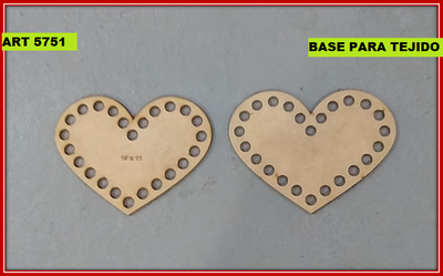 ART 5751 BASE PARA TEJER CON TOTORA 15 X 11CM