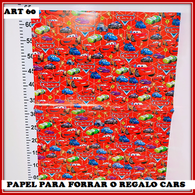 ART P1 PAPEL FORRAR O DE REGALO CARS