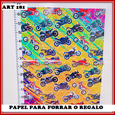 ART P2 PAPEL PARA FORRAR O DE REGALO MOTOS