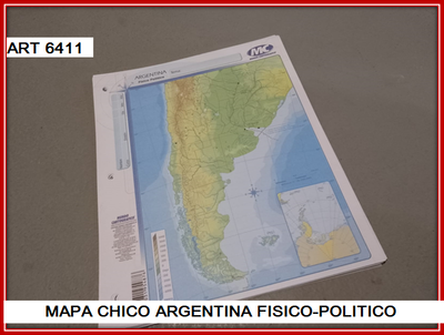 ART 6411 MAPA N°3 ARGENTINA FISICO POLITICO X1
