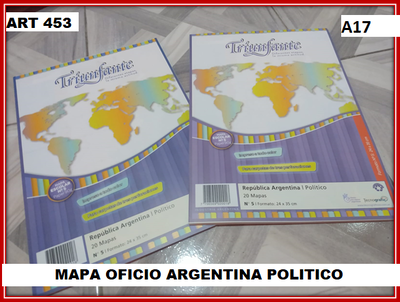 ART453 MAPA OFICIO ARGENTINA POLITICO X1