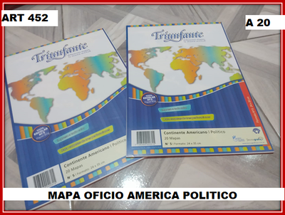 ART 452 MAPA OFICIO AMERICA POLITICO X1