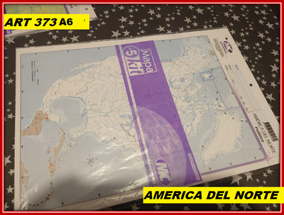 ART 373 MAPA OFICIO AMERICA DEL NORTE POLITICO X1
