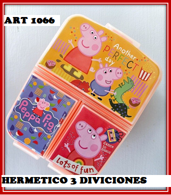 ART 1066 LONCHERA/TAPERS 3 DIVICIONES PEPA