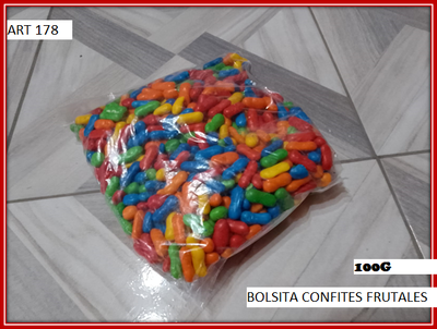 ART 178 CONFITES FRUTALES HUESITOS X100G