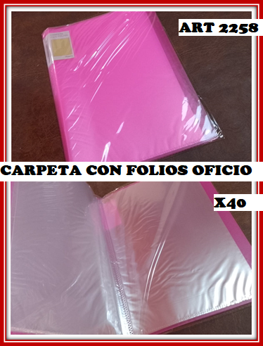 ART 2258 CARPETA OFICIO CON 40 FOLIOS