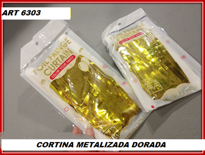 ART 6303 LLUVIA METALIZADA DORADA