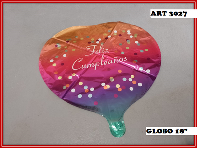 ART 3027 GLOBO FELIZ CUMPLEAÑOS