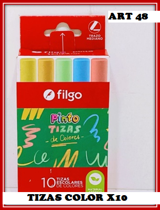 ART 48 TIZA COLOR X10