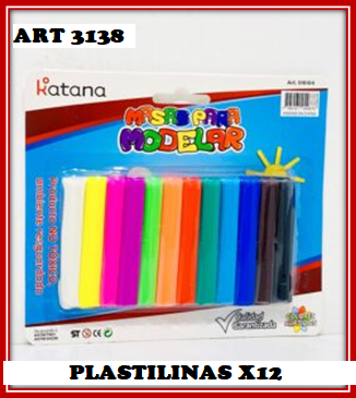 ART 3138 PLASTILINAS X12