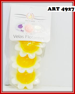 ART 4927 VELAS FLOTANTES X3