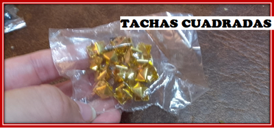 ART 5W TACHAS CUADRADAS DORADAS