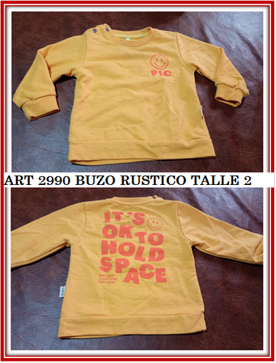 ART 2990 BUZO RUSTICO TALLE 2