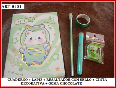 ART 6421 COMBO ANIMALITO ASTRONAUTA